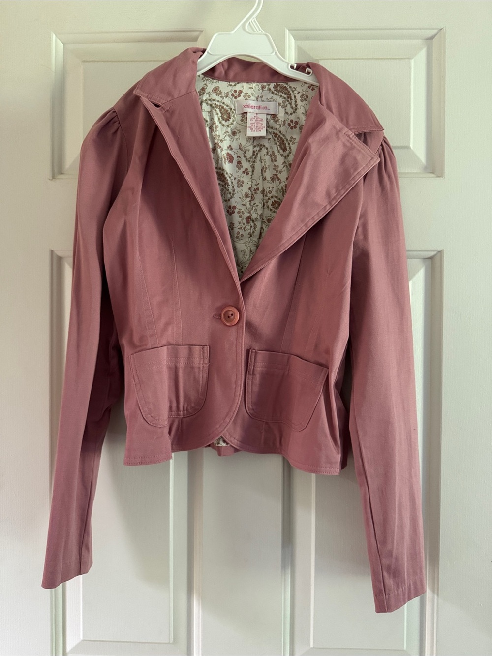 Vintage Y2K Xhilaration Dusty Rose Single-Button Blazer